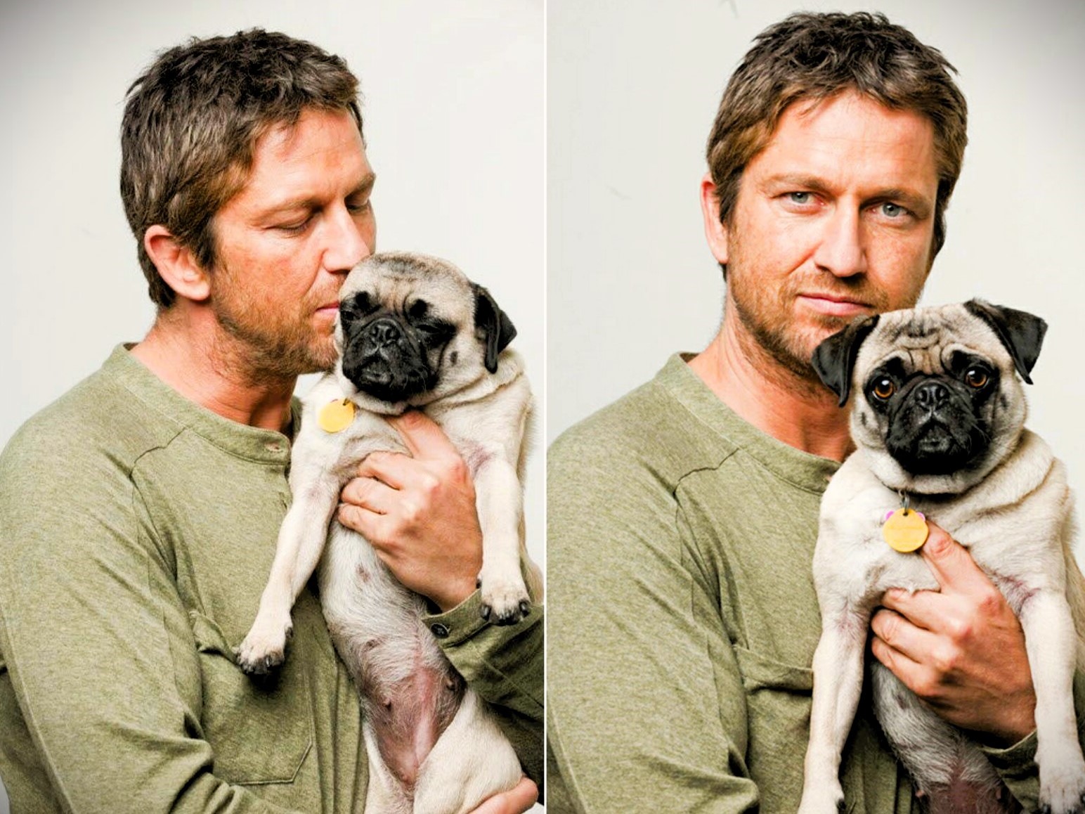 Gerard Butler is mopsz rajongó